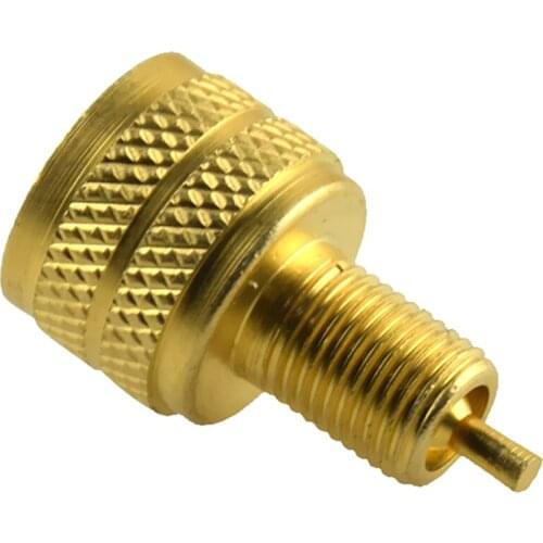 External Large Bore Valve Down to Standard Bore Adapter Brass