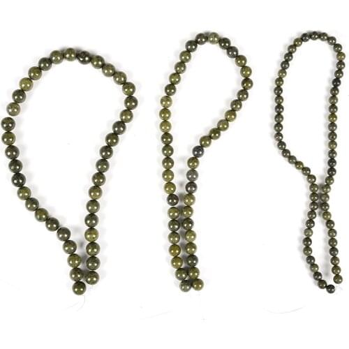 Green 6/8/10mm size for round Green Gold jewelry Loose beads making design for diy bracelets jewelry gifts