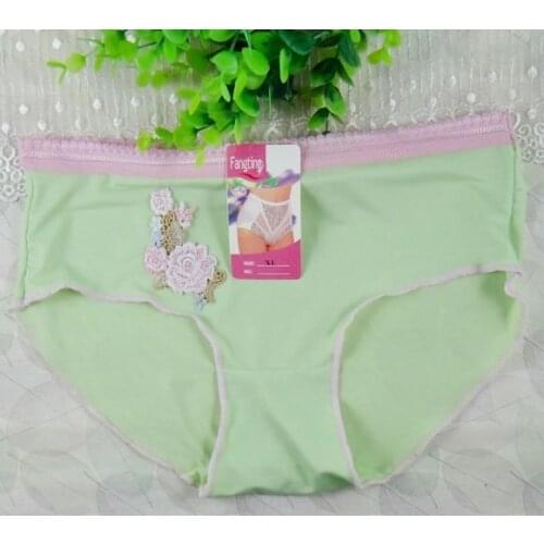 Womens sexy underwear Floral embroidery briefs multi-colors XL 5pcs/lot