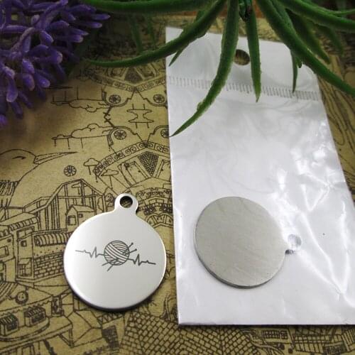 20pcs--"Heartbeat Knitting"stainless steel charms 5 styles for choosing DIY Charms for necklace bracelets
