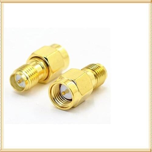 2PCS antenna adapter SMA Male to RP-SMA Female Connector Converter Adapter for Signal Booster Repeater Amplifier