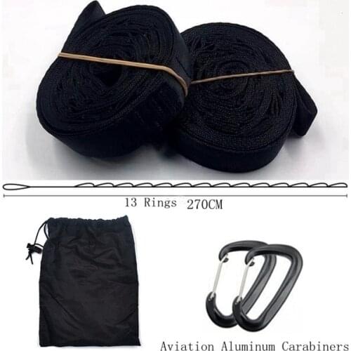 2pcs Strong Hammock Straps with Carabiners Buckles Camping Hiking Hamac Tree Hanging Belt Rope Swing Aerial Yoga Bind Rope