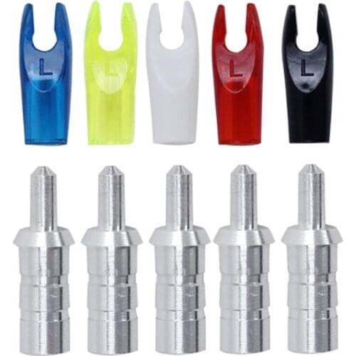 20pcs Arrow Pin Nock Set fit for Inside diameter 6.2mm Arrows Color send by Random