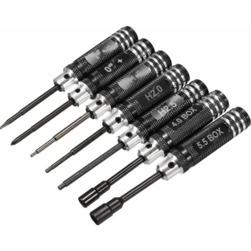 7pcs 1.5/2/2.5/3/4/5.5mm DIY Hexagonal Hex Screw Driver Tool Set Screwdriver For RC Camera Drone FPV Quadcopter Helicopter DIY