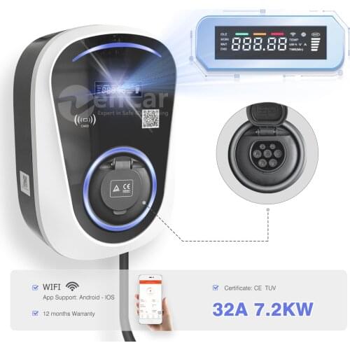Car Charger 32A IEC 62196-2 1 Phase Electric Vehicle Ev Charging Station With Type2 Socket For Benz on Sale