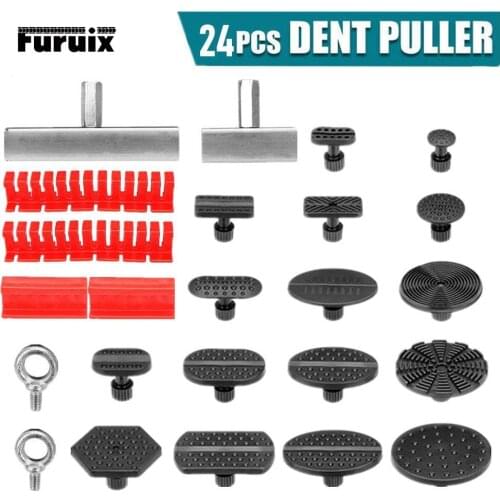 24Pcs Automotive Paintless Dent Repair Tool Glue Pulling Tabs Car Body Dent Remover Tool Glue Puller Sets Tabs