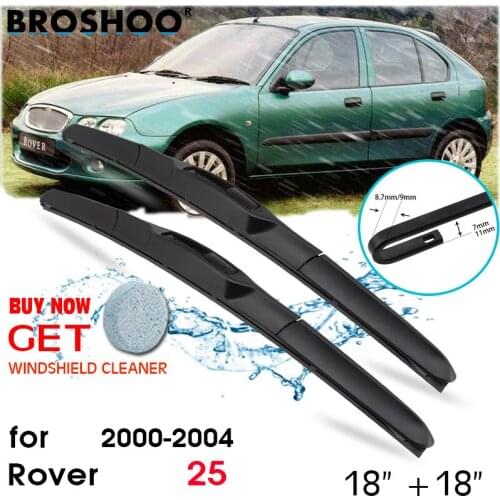 Car Wiper Blades Front Window Windscreen Windshield Wipers Blades Fit U Hook Arm Auto Accessories for Rover 25 18"+18" 2000-2004