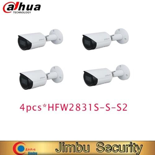 IPC-HFW2831S-S-S2 8MP Lite IR Fixed-focal Bullet Network Camera 12V DC/PoE power supply IP67 protection