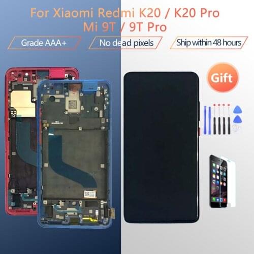 For XIAOMI Redmi K20 K20 Pro For XIAOMI MI9T 9T Pro Original LCD screen assembly with front case Black blue red