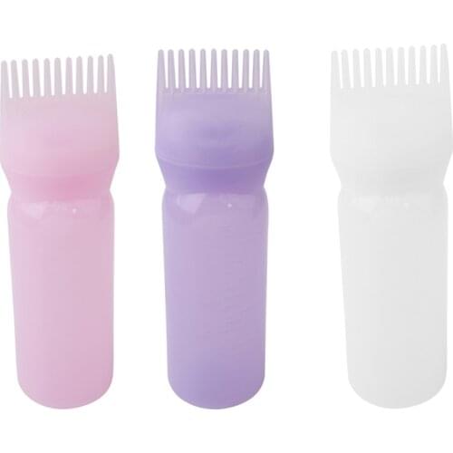 120ML Hair Dyeing Treatment Oil Cream Shampoo Bottle With Comb Salon Oil Coloring Dispensing Applicator Hair Styling Tool