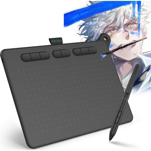Drawing Tablet Parblo Ninos M 9*5 Inch USB Signature Graphics Tablet Support Android Perfect for Drawing OSU Online Education