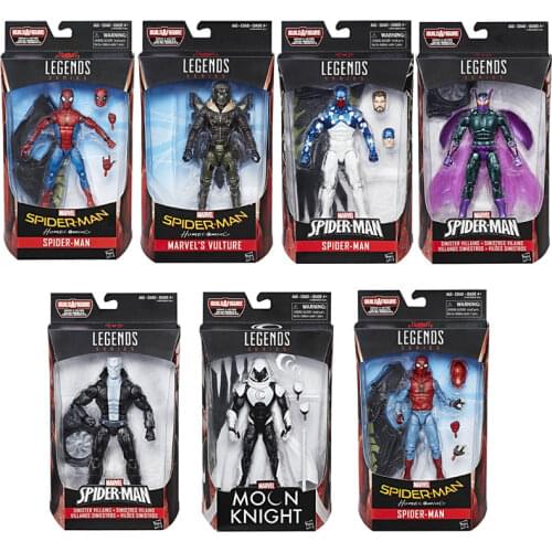 Hasbro Marvel Spider-Man Homecoming Vulture Cosmic Tombstone Moon Knight Beetle Model Anime Figures Favorites Collect Ornaments