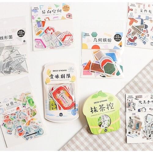 40pcs/Bag Stationery Seal Book Label Paper Deco Stickers DIY Scrapbooking Diary Handmade Decoration Craft Household Supplies