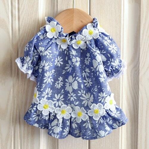 Summer Pet Costume Small Dog Dress Cat Skirt Cute Flowers Dog Clothing Yorkshire Pomeranian Poodle Bichon Schnauzer Dog Dresses