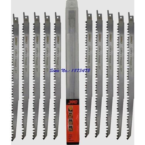 10Pcs/Set S1531L, 9INCH 5TPI CRV ground teeth reciprocating saw blades reciprocating blade for wood cutting