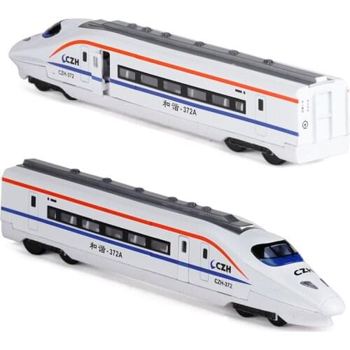 Quality 1:87 Harmony 372A alloy model,simulation sound and light pull back train toy,childrens birthday gift,free shipping
