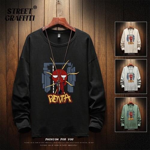 Mens Casual Sweatshirts Hoodie Harajuku Vintage Japanese Style Anime Hip Hop Creativity Streetwear Male 2021 Cotton Pullover