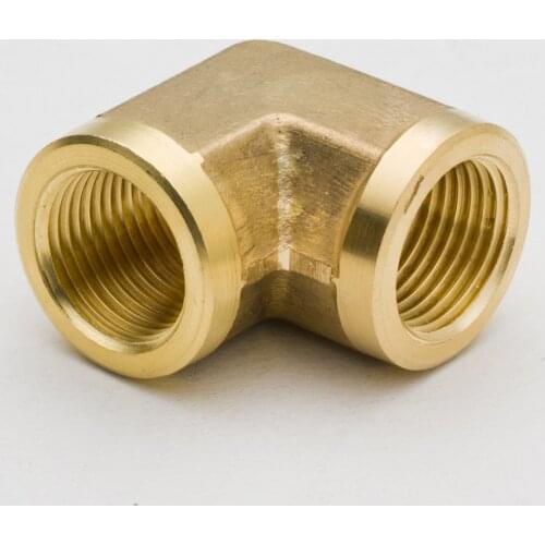 Pack of 2 Brass Pipe Fitting Forged 90 Degree Elbow 1/8" 1/4" 3/8" 1/2" 3/4" NPT Female Thread Water Gas Connector Accessory