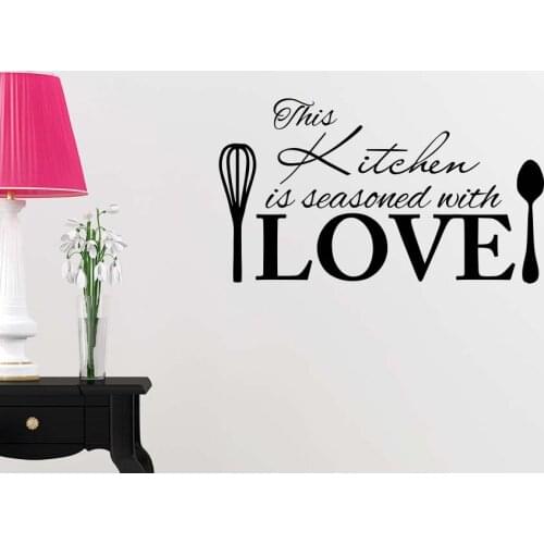 Wall Vinyl Decal kitchen decoration cute inspiring home vinyl quote wall art lettering sign with love for kitchen decorationcf09