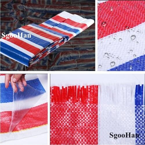 75g/m2 Rainproof Cloth Garden Plant Shed Tarpaulin Sun Shade Sail Dust Cover Ground Sheet Camping Waterproof Cloth Three-Colors