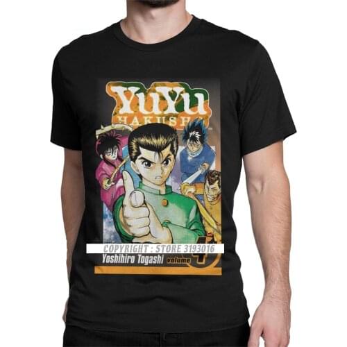 Newest Fashion Tshirt Humorous Yu Yu Hakusho Yusuke Kurama Anime T-Shirt Men Premium Cotton T Shirts Adult Camisas Tees