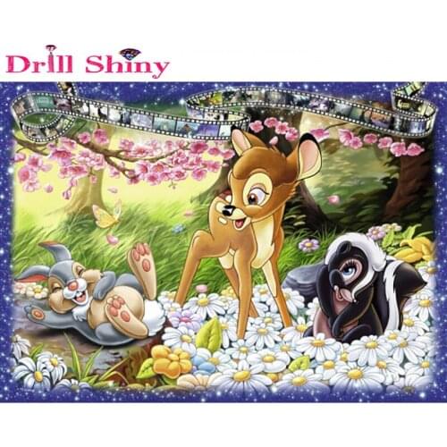 NEW Arrival diy diamond embroidery deer rabbit squirrel diamond painting cross stitch full Square mosaic rhinestone embroidery