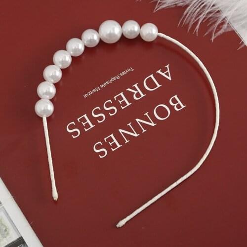 New Women Elegant Full Pearls Simple Hairbands Sweet Headband Hair Hoops Holder Ornament Head Band Lady Fashion Hair Accessories
