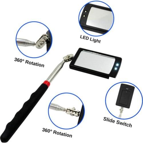 Sale Expandable Car Mirror LED Inspection Lamp Endoscope 360 Degree Rotation Frame Angle Diagram Inspection Tool