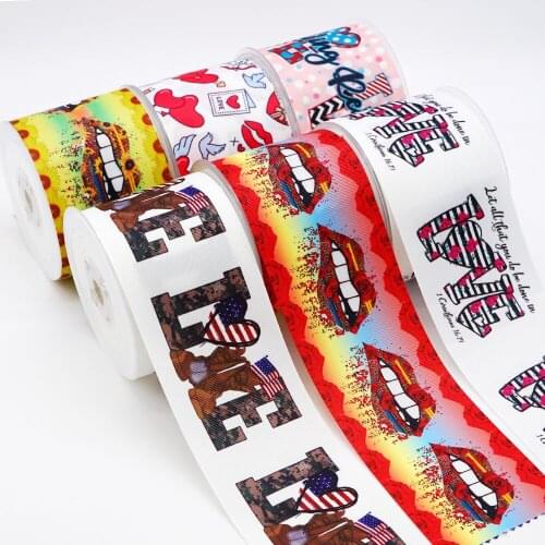 Valentines Day DIY Handmade Materials grosgrain ribbon 50 yard per size printed ribbon 47557