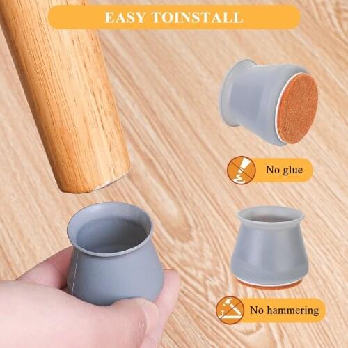 Silicon Furniture Leg Protection Cover Table Feet Pad Floor Protector For Chair Leg Floor Protection Anti-slip Table Legs