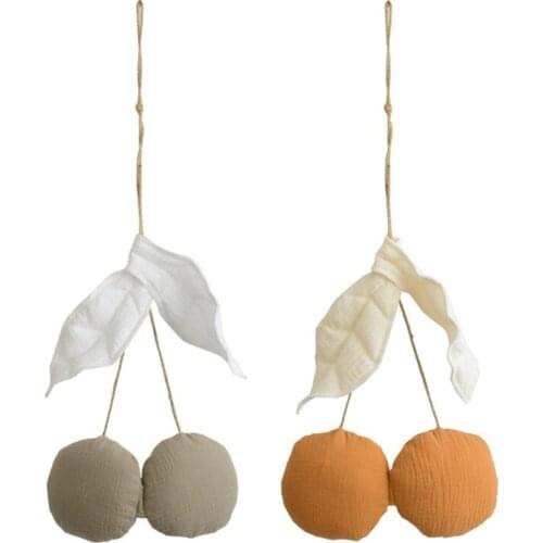 Cute Cherry Wall Hanging Ornaments Cotton Kids Room Nordic Style Hanging Decorations Baby Bedroom Home Party Decor
