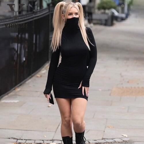 Women Dress Y2k Skirts High-necked Mask Dress for Women In Autumn and Winter with Sexy Commuter Mask Tight Skirt for Girl