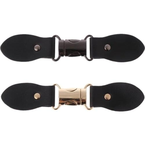 53CA 1 Set Leather Toggle Button Metal Insert Buckle Fastener For Bag Sweater Jacket Coat DIY Sewing Accessories Crafts