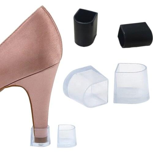 1 Pairs Heel Protectors High Heeler Antislip Silicone Heel Stopper Latin Stiletto Dancing Cover for Bridal Wedding Party 3 Sizes