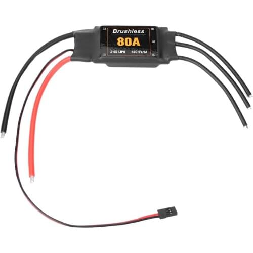 1pc Universal 80A Brushless ESC 2-6S LiPo for Drone Airplane Quadcopter Components