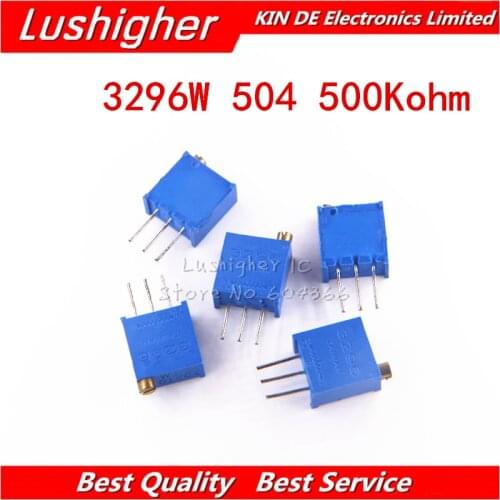 10pcs 3296W-1-504LF 3296W 504 500K Ohm 3296W-1-504 3296W-504 W504 Trimpot Trimmer Potentiometer
