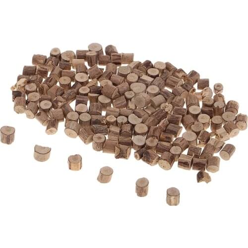 100pcs 3-6mm Rustic Styled Mini NaturalWood Slices Slabs For DIY Decorations
