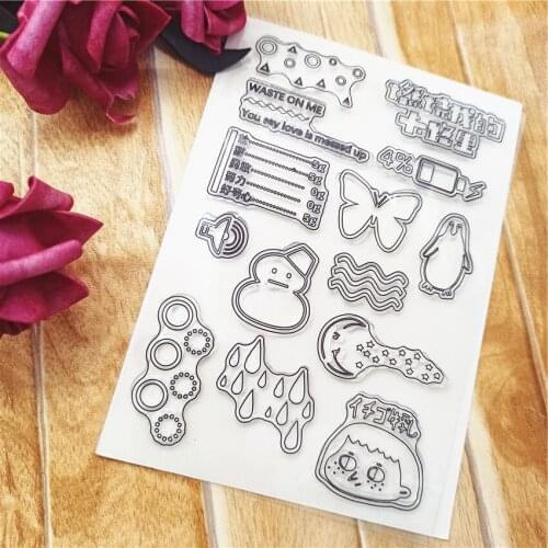 11*16CM Hot sale feather Clear Stamps / Silicone Seals Roller Stamp for DIY scrapbooking photo album/Card Making