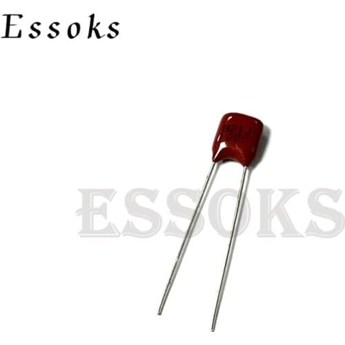 20PCS 100V821J 820PF Pitch 5mm 0.82NF 100V 821 821J CBB Polypropylene film capacitor