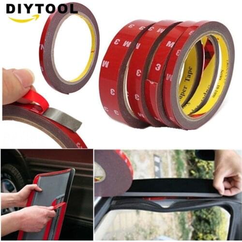 3M Strong Permanent Acrylic Foam Double-Sided Adhesive Glue Tape Super Sticky With Red Liner 6/8/10/12/15/20 mm