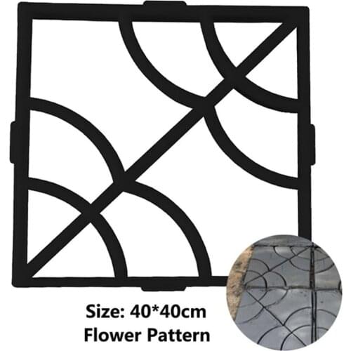 40*40cm Garden Paving Molds DIY Plastic Walk Manually Road Path Maker Propylene Cement Brick Stone Concrete Mould