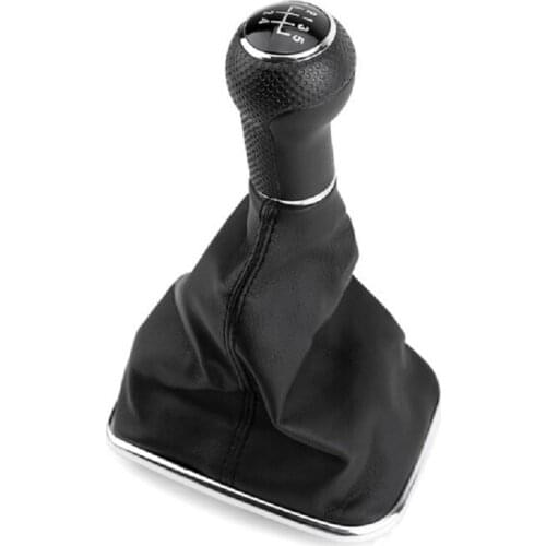 5 Speed 6 Gear 12mm 23mm Car Gear Shift Knob Black Caps For VW BORA JETTA 4 GTI MK4 GOlf 4 1999-2005/ Seat Leon 2009