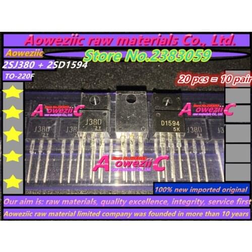 Aoweziic 100% new imported original 2SJ380 2SD1594 J380 D1594 TO-220F Common transistors for automobile computer boards