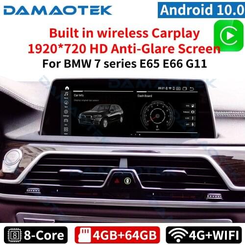 DamaoTek 10.25"Android 10 car multimedia system For BMW 7 Series E65 E66 G11 2004-2020 car radio touch screen GPS carplay