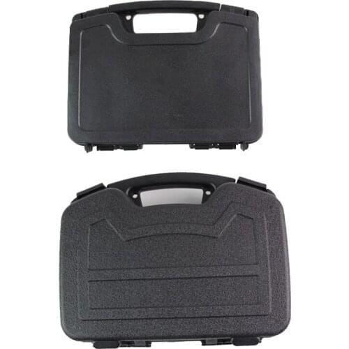 Outdoor Hunting Pistol Storage Case ABS Large Hard Hand Box Tactical Airsoft Gun Case Safety Lock Carry Boxs Military Gear Black