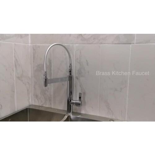 Dual flow spout kitchen faucet upc kitchen faucet mixer brass industrial kitchen faucet