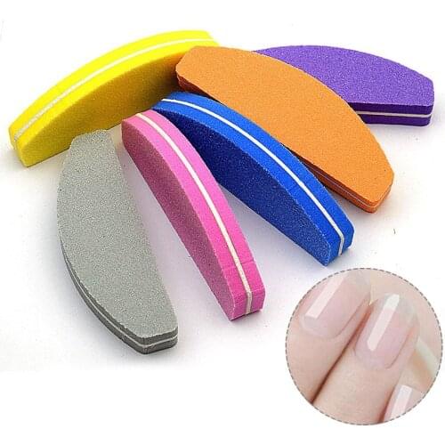 Double-Side nail file Nail buffer Emery Board Sponge Professional nail file for manicure Mini Washable Nail Buffering Files