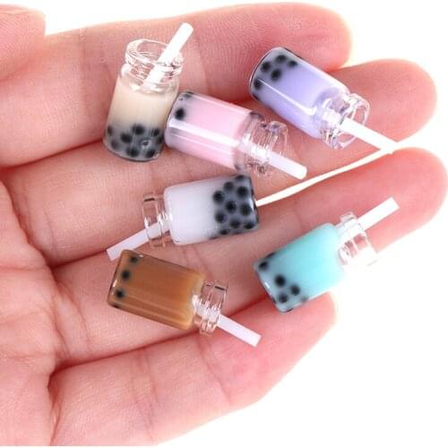 Food Drink Beverage Toy Decoration Wholesale 3Pcs/Lot 1:12 Doll House Miniature Tea With Milk Cups