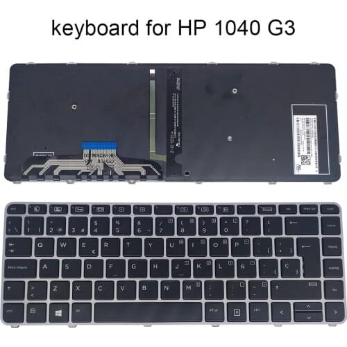 Spanish Backlit keyboard For HP Elitebook folio 1040 G3 SP ES Spain Latin replacement keyboards black laptop part New 903667-071