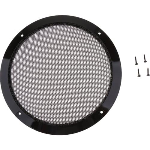2 Pieces 8inch Speaker Round Grills Cover Case Decorative Circle with Screws